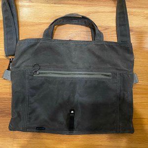 Moop The Paperback in Gray Wax with Turquoise/Aqua Cordura Nylon lining